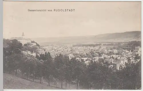 (45975) AK Rudolstadt, Gesamtansicht, 1909