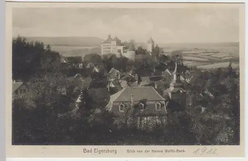(45544) AK Bad Elgersburg, Blick von der Helene-Wolffs-Bank, 1915