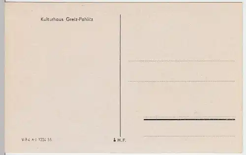 (3854) AK Pohlitz, Greiz, Kulturhaus 1950er