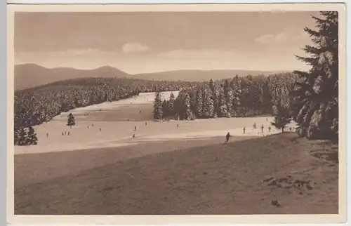 (38076) AK Oberhof, Golfwiese im Winter, vor 1945