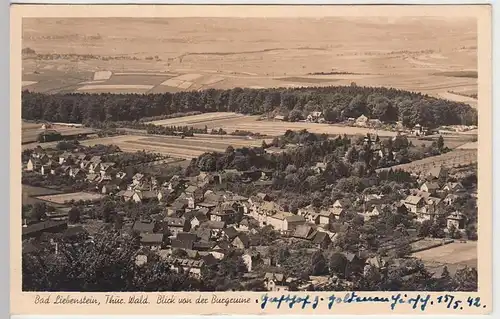 (36300) Foto AK Bad Liebenstein, Blick von der Burgruine 1941