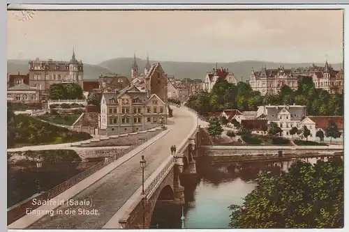 (34546) AK Saalfeld (Saale), Eingang in die Stadt, 1926