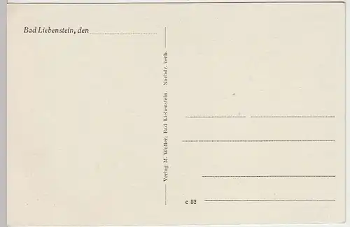 (33109) AK Bad Liebenstein, Hotel Herzog Bernhard, vor 1945