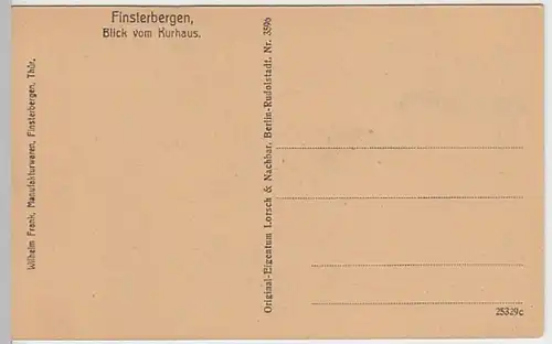 (30697) AK Finsterbergen, Totale, Blick vom Kurhaus, vor 1945