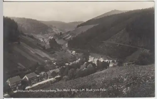(3024) Foto AK Masserberg, Panorama, Sonderstempel 1930