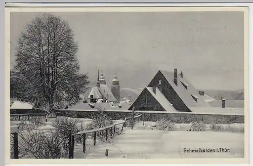 (30048) AK Schmalkalden i. Thür, Wintermotiv, Grußkarte, 1932