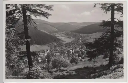 (2844) Foto AK Manebach, Panorama vor 1945