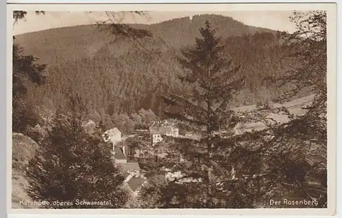 (27301) AK Katzhütte, Schwarzatal, Panorama, Rosenberg, vor 1945