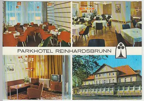 (25581) AK Reinhardsbrunn, Parkhotel, Mehrbildkarte 1984