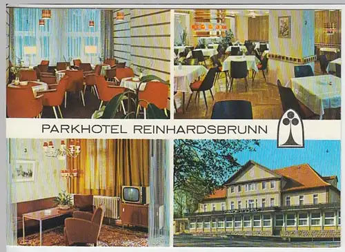 (25580) AK Reinhardsbrunn, Parkhotel, Mehrbildkarte 1984