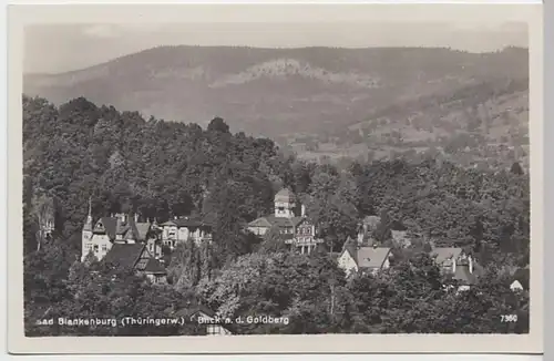 (21192) Foto AK Bad Blankenburg, Panorama, Goldberg, vor 1945