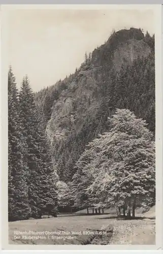 (16464) Foto AK Oberhof (Th. Wald), Räuberstein im Silbergraben 1933