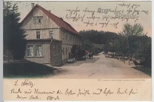 (16336) AK Gruß von der Schmücke, Gehlberg 1901