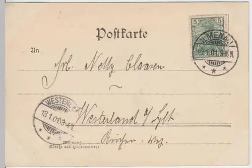 (16336) AK Gruß von der Schmücke, Gehlberg 1901