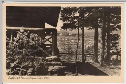 (14662) Foto AK Finsterbergen, an der Blockhütte 1954