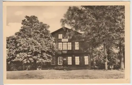 (14656) Foto AK Friedrichroda, Waldcafe Tanzbuche 1954