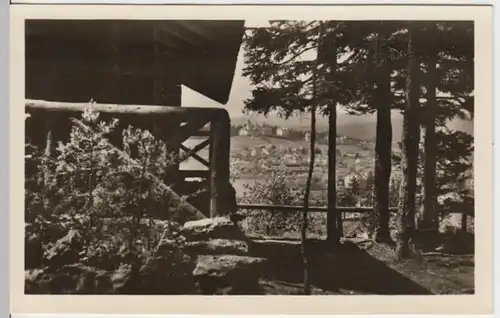 (14552) Foto AK Finsterbergen, an der Blockhütte 1953