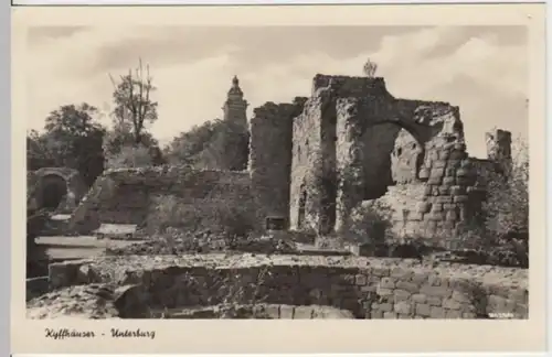 (14435) Foto AK Steinthaleben, Reichsburg Kyffhausen, Unterburg 1956