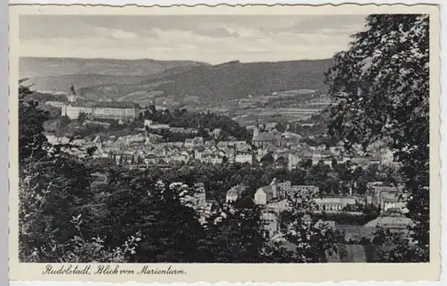 (12133) AK Rudolstadt, Panorama, Schloss Heidecksburg 1933-45