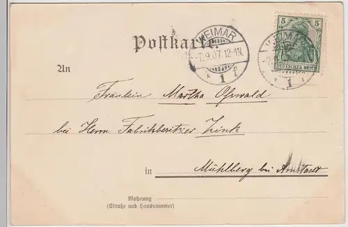 (115655) Künstler AK Buchfart, überdachte Brücke 1907