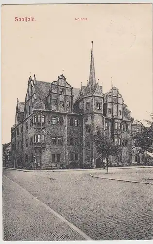 (115373) AK Saalfeld, Rathaus 1907