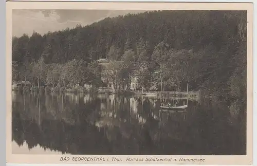 (113961) AK Bad Georgenthal, Thür., Kurhaus Schützenhof, Hammersee 1914