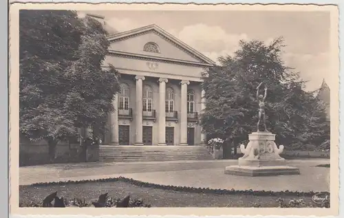 (113879) Foto AK Nordhausen, Harz, Theater, Skulptur, vor 1945