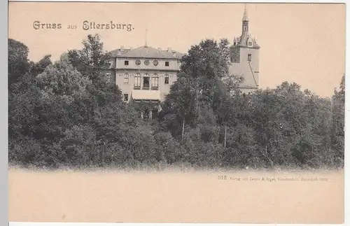 (113770) AK Gruß aus Ettersburg, Schloss, Dorfkirche, um 1900