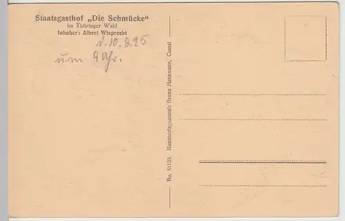 (113529) AK Gasthof Schmücke, Thüringer Wald 1925