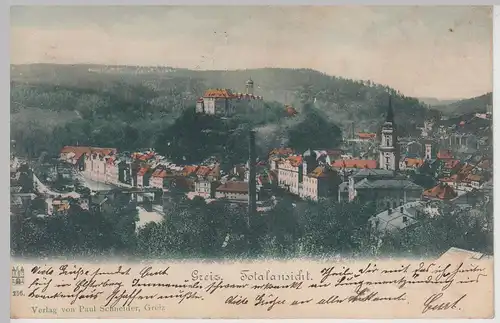 (112887) AK Greiz, Totalansicht 1900