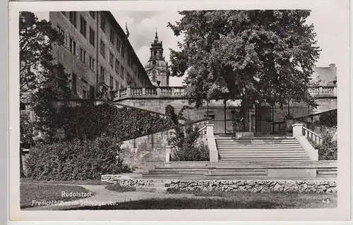 (112838) Foto AK Rudolstadt, Freilichtbühne im Schlossgarten 1930er