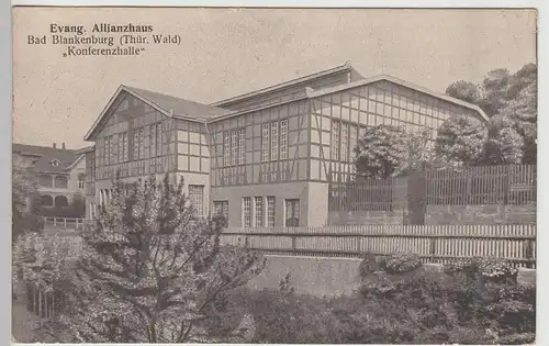 (112333) AK Bad Blankenburg, Evang. Allianzhaus, Konferenzhalle 1924