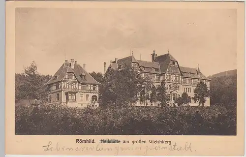 (112108) AK Römhild, Heilstätte am großen Gleichberg 1925
