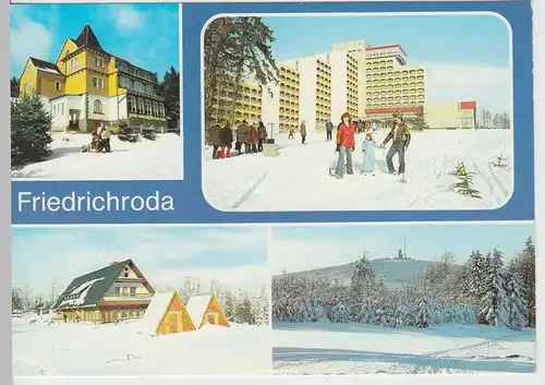 (111673) AK Friedrichroda, Spießberghaus, Heuberghaus, Großer Inselsberg DDR 198