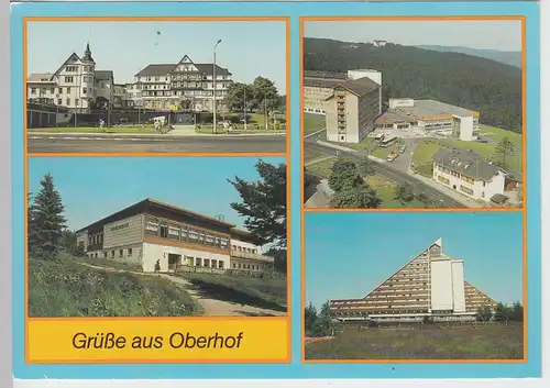 (111667) AK Oberhof, Gaststätte Schanzenbaude, Panorama Hotel, Mehrbildkarte DDR
