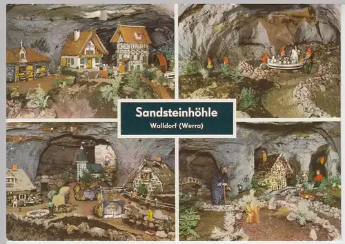 (111632) AK Sandsteinhöhle Walldorf, Werra, Sandmännchen, Hänsel und Gretel DDR