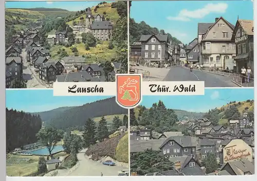 (111595) AK Lauscha, Thüringer Wald, Mehrbildkarte DDR 1977