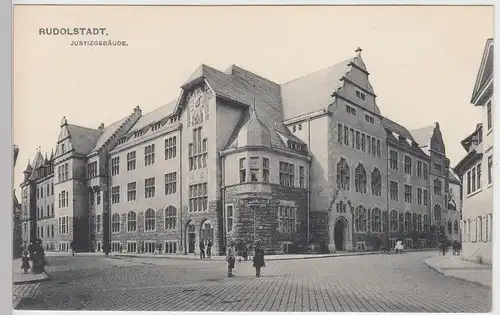 (111462) AK Rudolstadt, Justizgebäude, Amtsgericht, um 1907