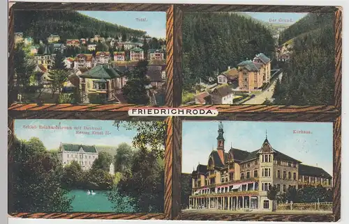 (110038) AK Friedrichroda, Grund, Kurhaus, Schloss Reinhardsbrunn 1926