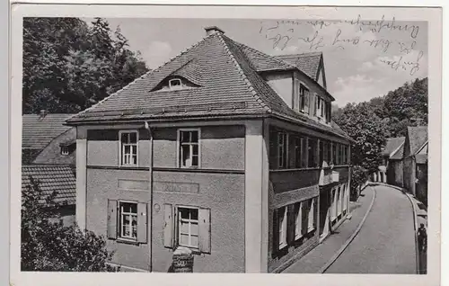(109599) AK Ziegenrück, Schmidts Gaststätte mit Fremdenpension, Gasthaus 1954