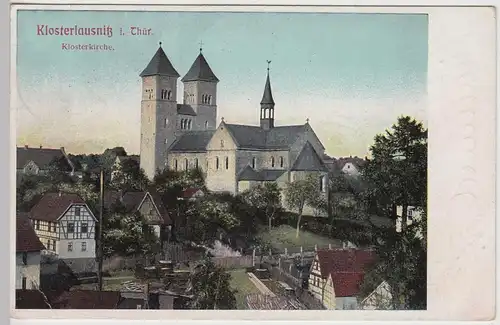 (109392) AK Bad Klosterlausnitz, Thüringen, Ort mit Klosterkirche 1913