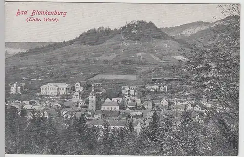 (109098) AK Bad Blankenburg, Thüringer Wald, Panorama, vor 1945
