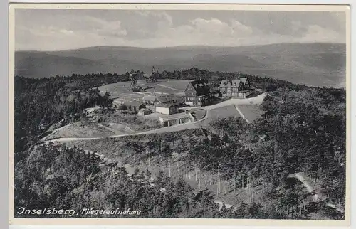 (108746) AK Großer Inselsberg, Gipfelbauten, Luftbild, Sonderstempel 1934
