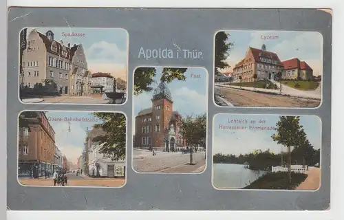 (108653) AK Apolda, Mehrbildkarte 1910er