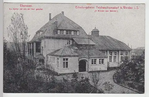 (108433) AK Teichwolframsdorf, Erholungsheim, Bahnpost 1921