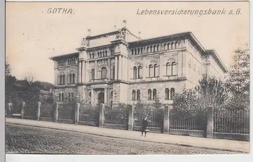 (108315) AK Gotha, Lebensversicherungsbank, vor 1945