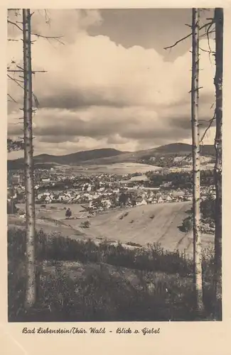 (108198) Foto AK Bad Liebenstein, Blick vom Giebel, 1955