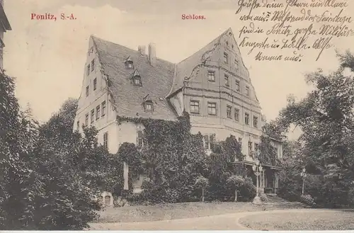 (107990) AK Schloss Ponitz 1908