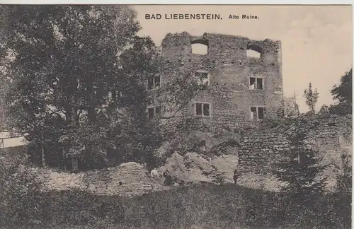 (107898) AK Bad Liebenstein, Burg, Ruine, vor 1945