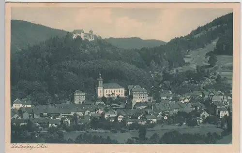 (107674) AK Leutenberg i. Thür., Panorama, Bahnpost 1926